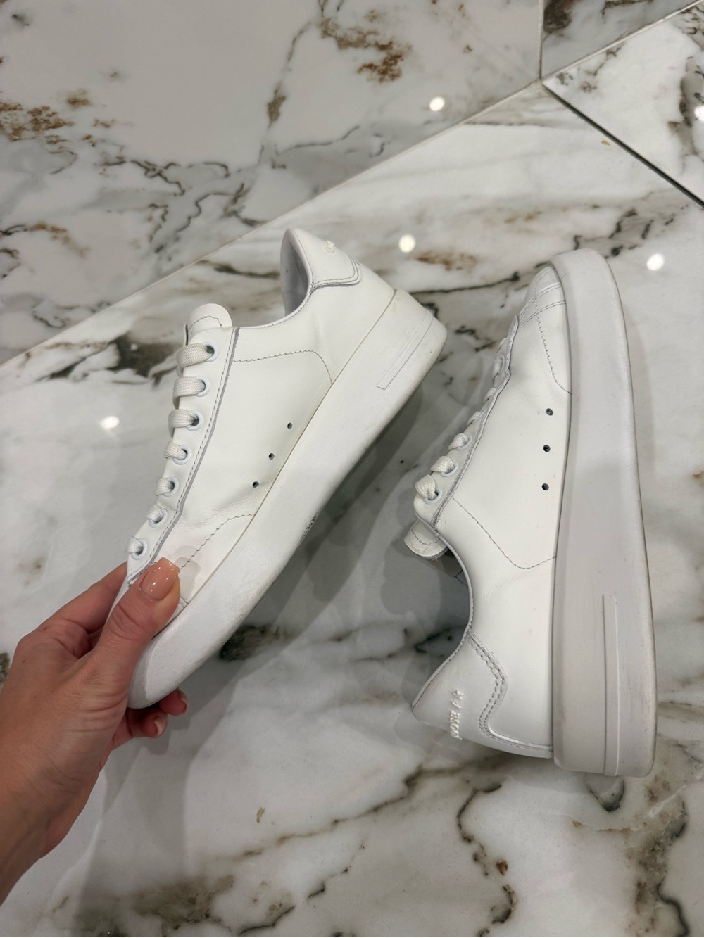 Golden Goode White Leather Pure-Star Accent Sneakers - Picture 7 of 10